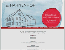 Tablet Screenshot of hahnenhof-ev.de